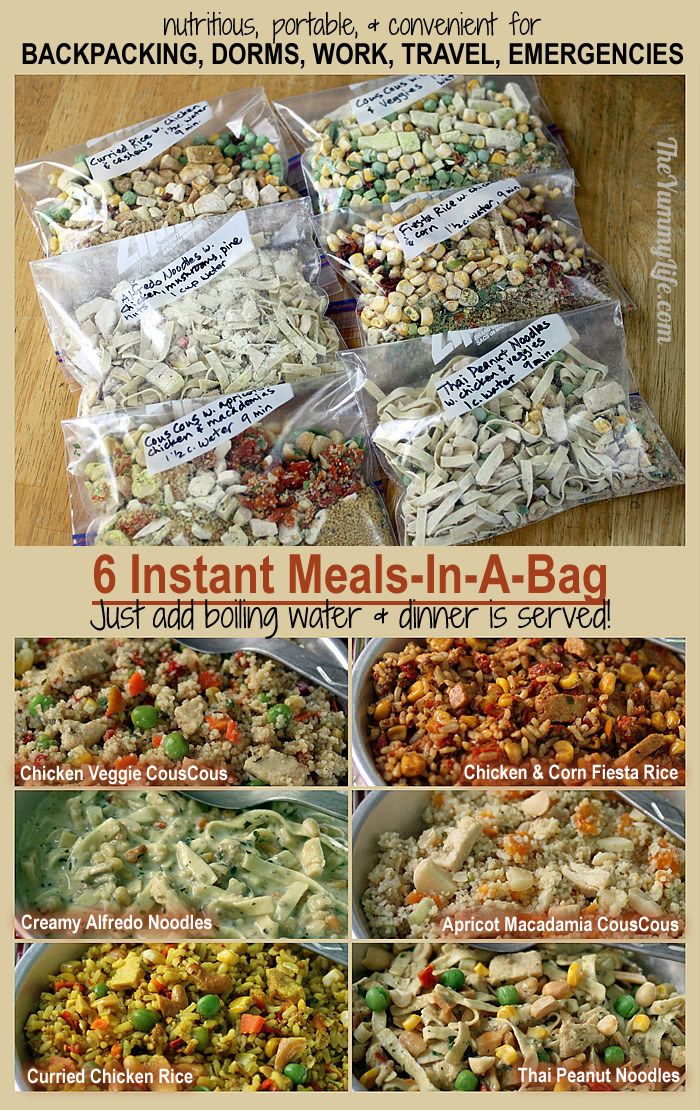 6 Instant MealsOnTheGo Just Add Boiling Water