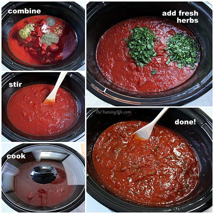 Slow Cooker Rustic Italian Marinara Sauce