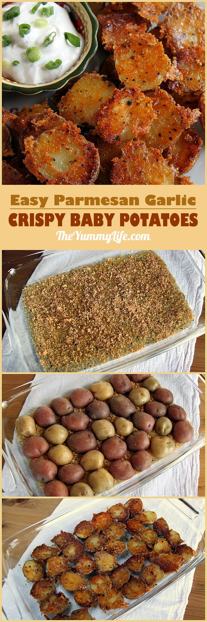 Easy Crispy Parmesan Garlic Roasted Baby Potatoes