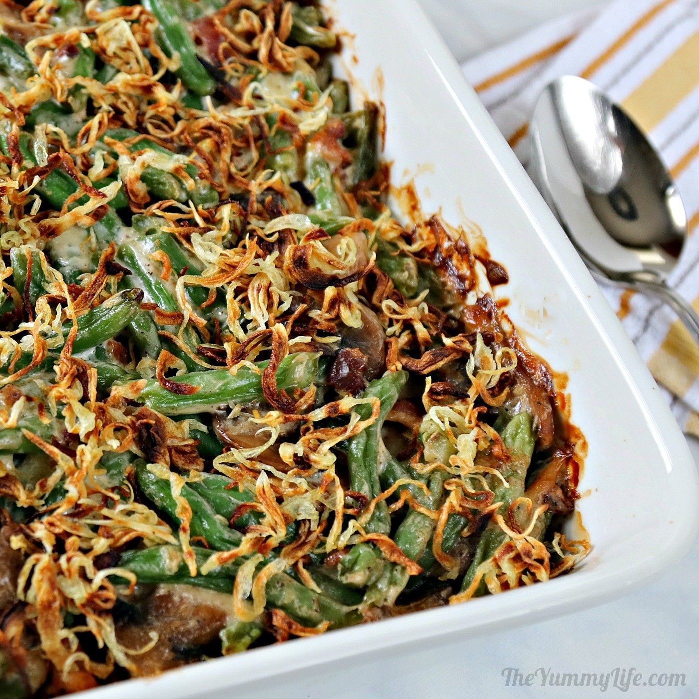Green Bean Casserole with Bacon and Gruyere