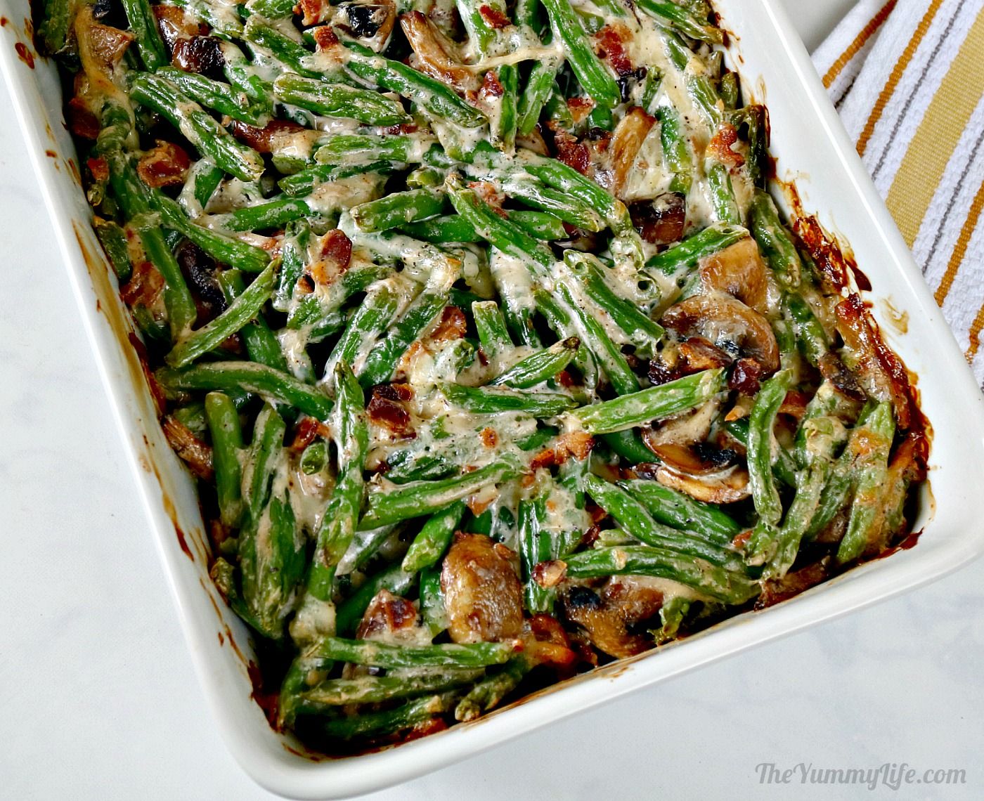 Green Bean Casserole with Bacon and Gruyere