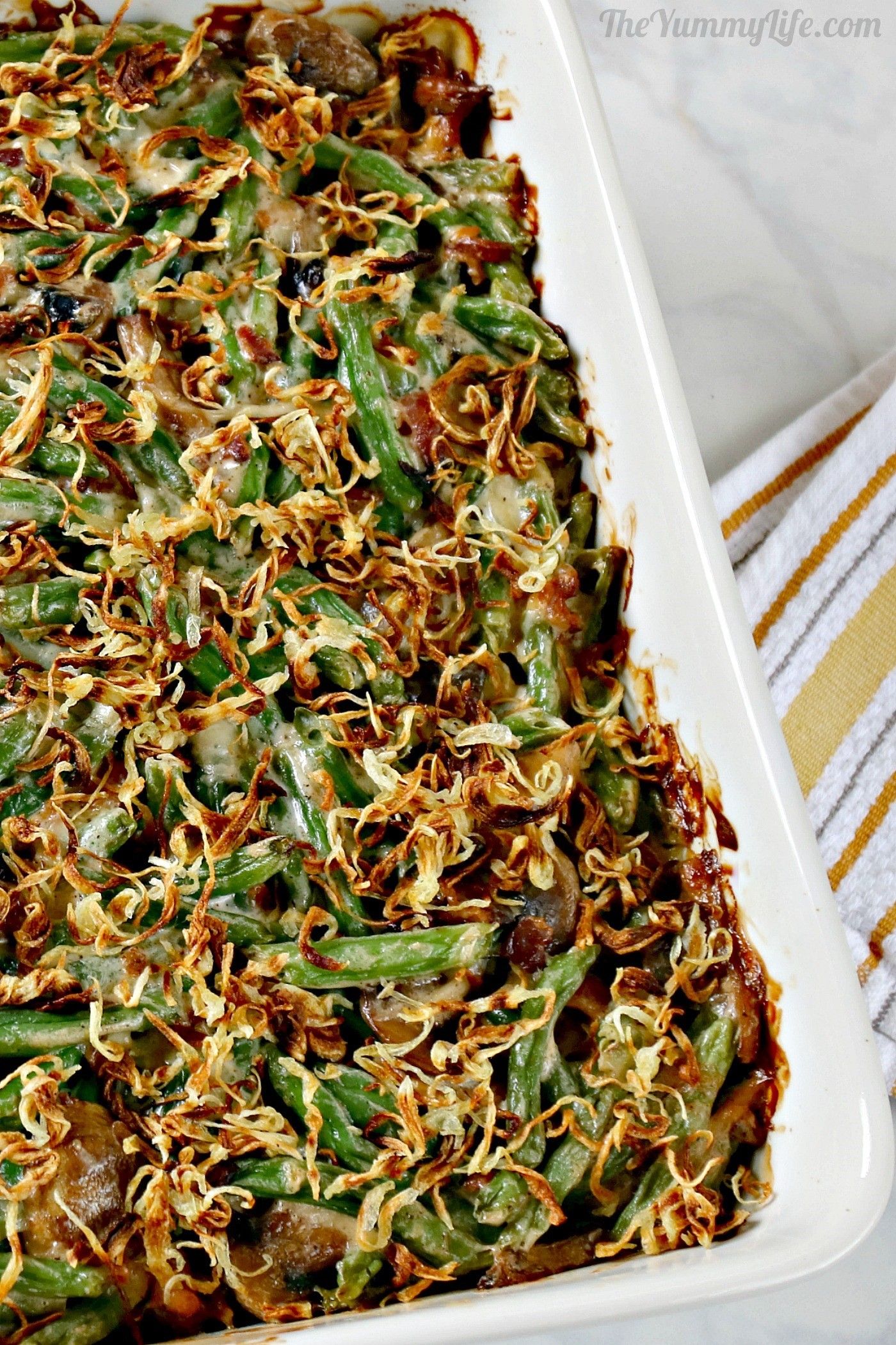 Green Bean Casserole with Bacon and Gruyere