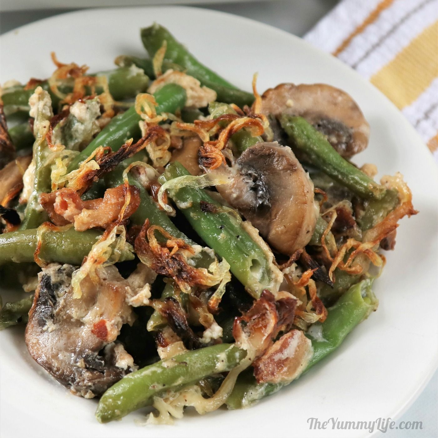 Green Bean Casserole with Bacon and Gruyere