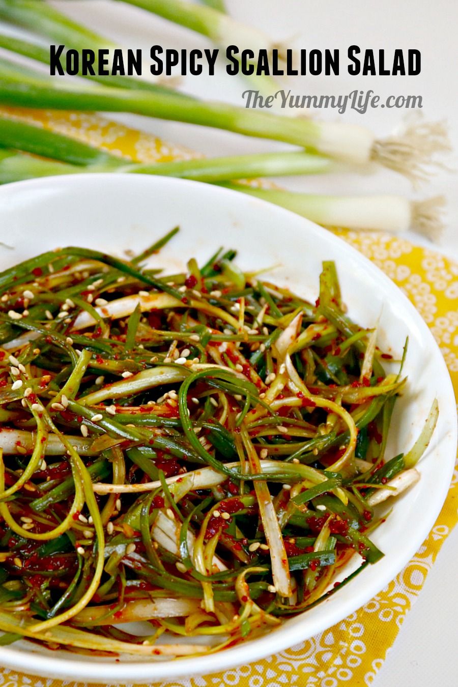Korean Spicy Scallion Salad