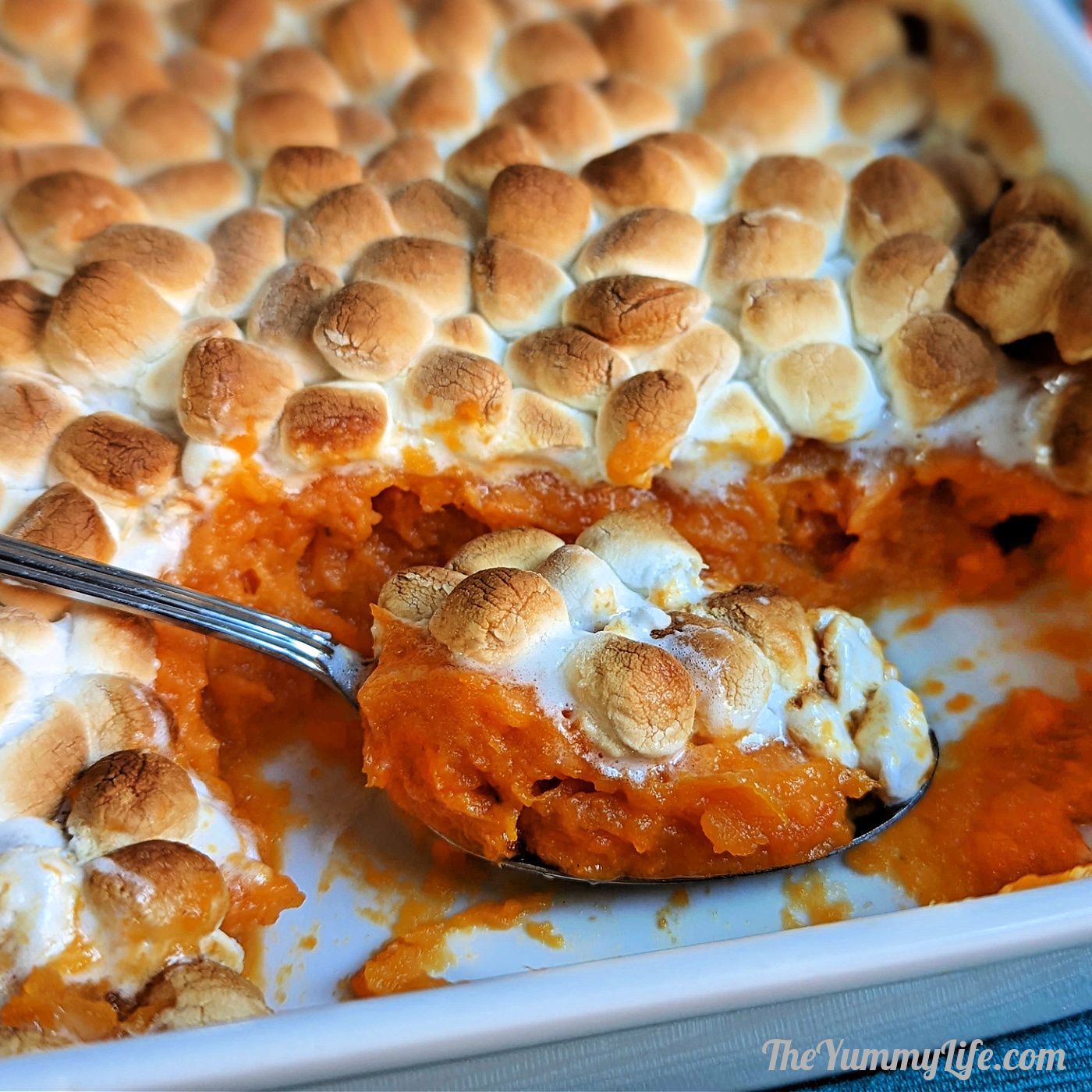 Diced Sweet Potato Casserole With Marshmallows