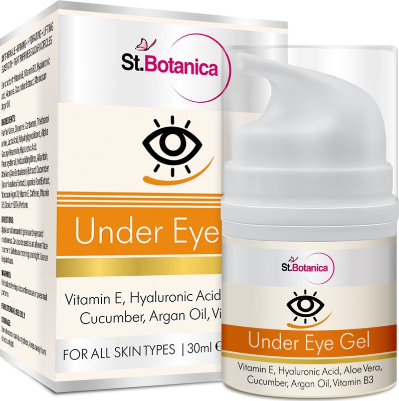 St. Botanica Under Eye Gel (With Vitamin E, B3, Hyaluronic, Aloe Vera