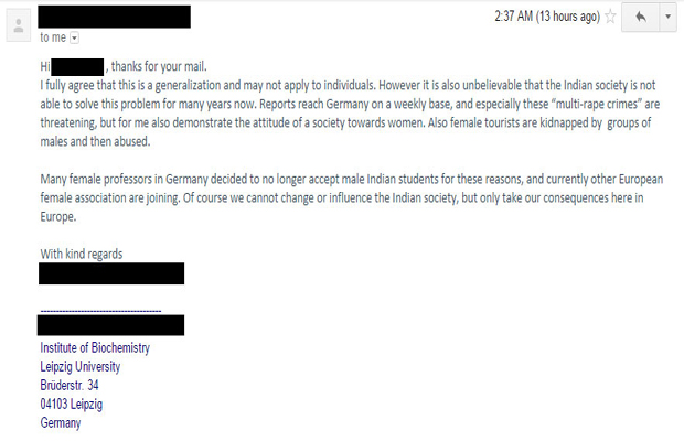 German professor denies internship to Indian student citing India’s