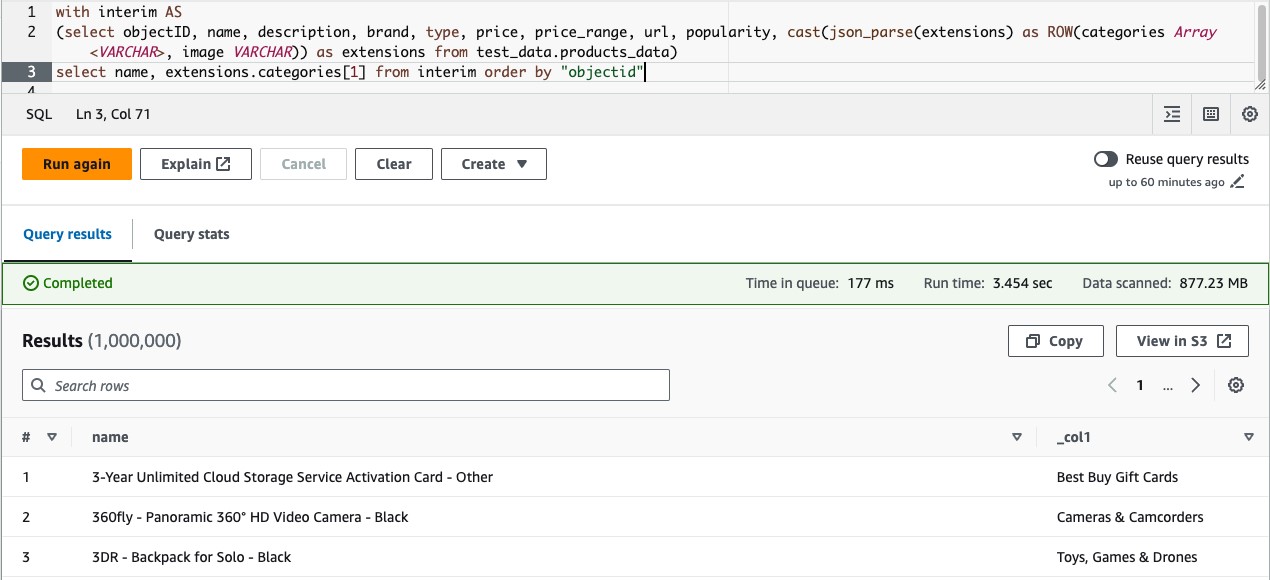 利用 Amazon  Services Athena 处理 CSV 文件中的 JSON 数据 亚马逊AWS官方博客