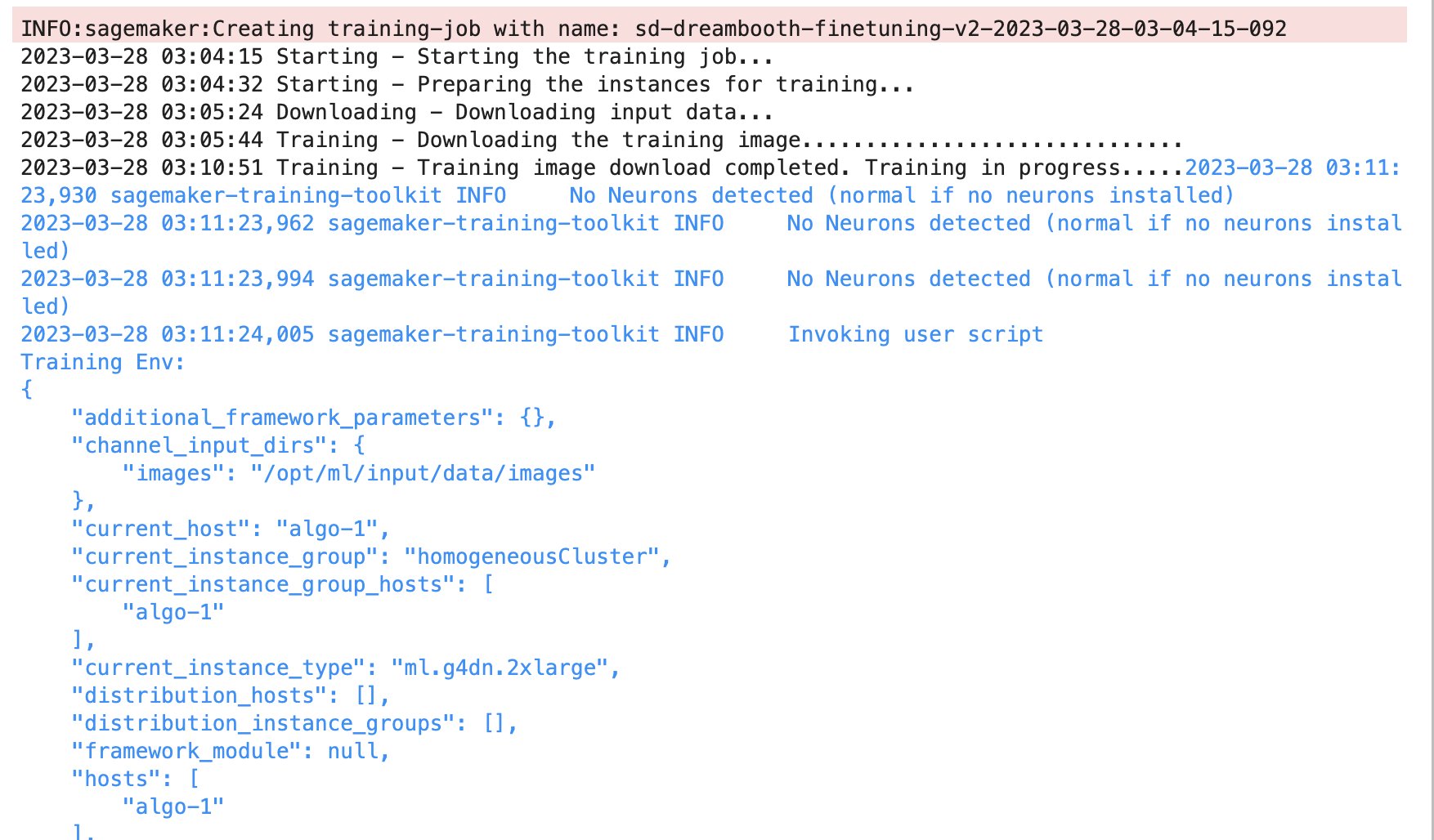 Stable Diffusion Quick Kit 动手实践 使用 Dreambooth 进行模型微调在 SageMaker 上的优化