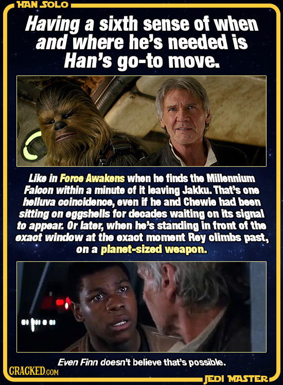 12 Scenes That Prove Han Solo Could Use The Force