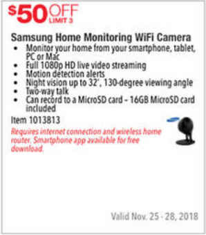 Black Friday Deal 50 Off Samsung Smartcam Hd Plus 1080p Wi Fi Ip