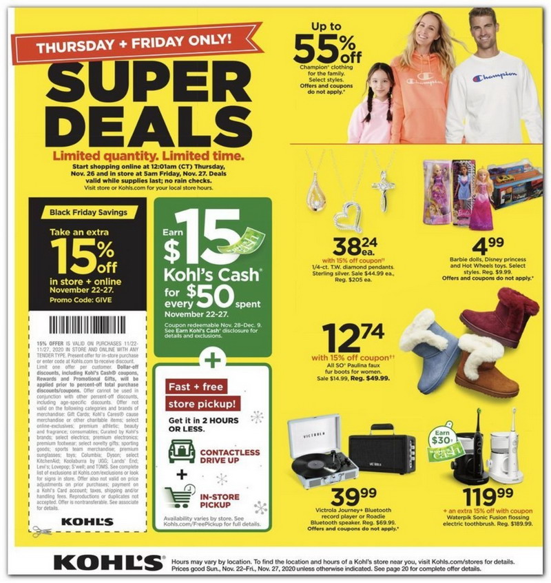 Kohls Black Friday 2020 Ads, Kohls Black Friday Sales 2020