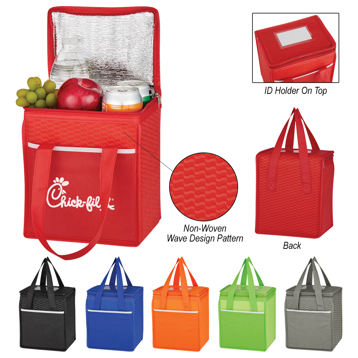 80 Gram nonwoven, Coated Waterresistant Polypropylene Cooler Bag AA