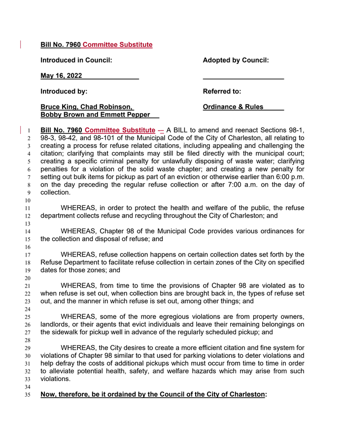 refuse violations bill DocumentCloud