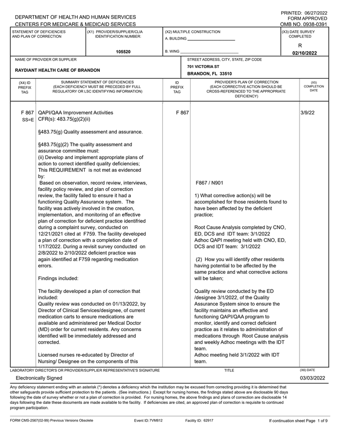 10 5520 form cms 2567 r 2 10 2022 DocumentCloud