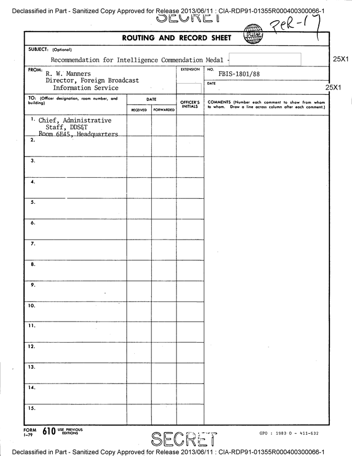 ROUTING AND RECORD SHEET DocumentCloud