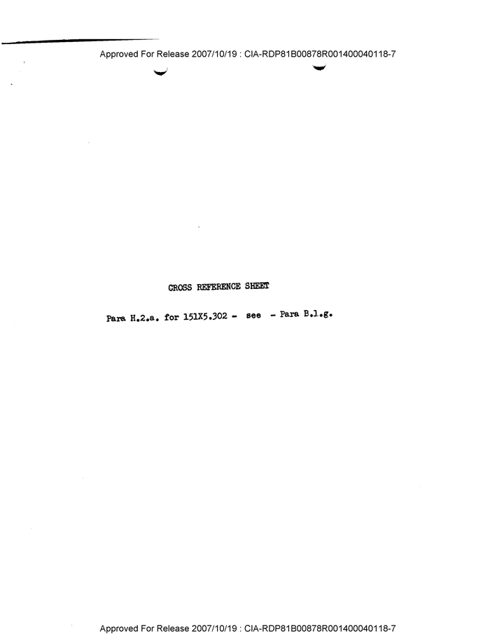 CROSS REFERENCE SHEET DocumentCloud