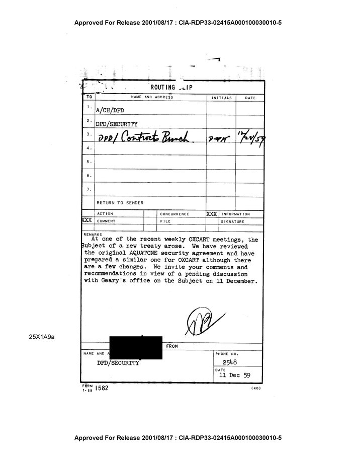 ROUTING SLIP DocumentCloud