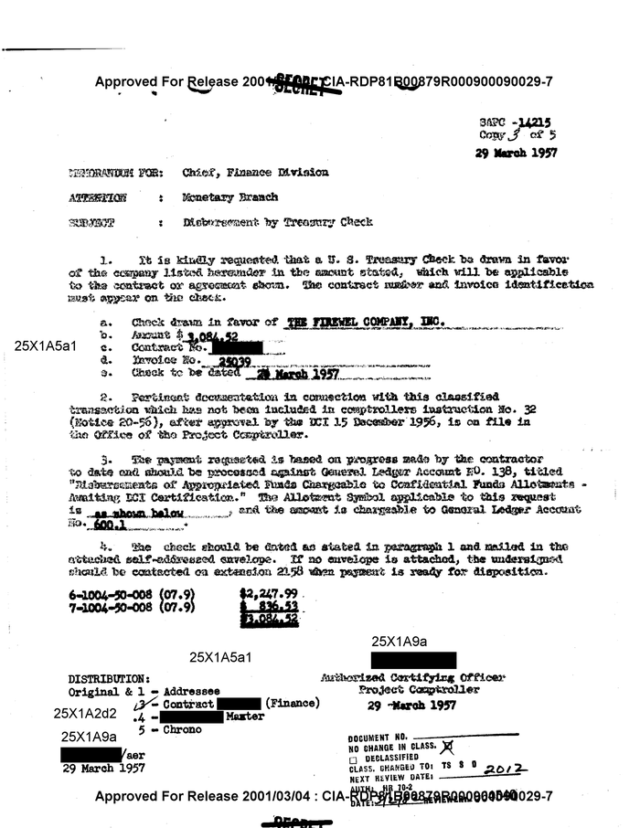 DISBURSEMENT BY TREASURY CHECK DocumentCloud