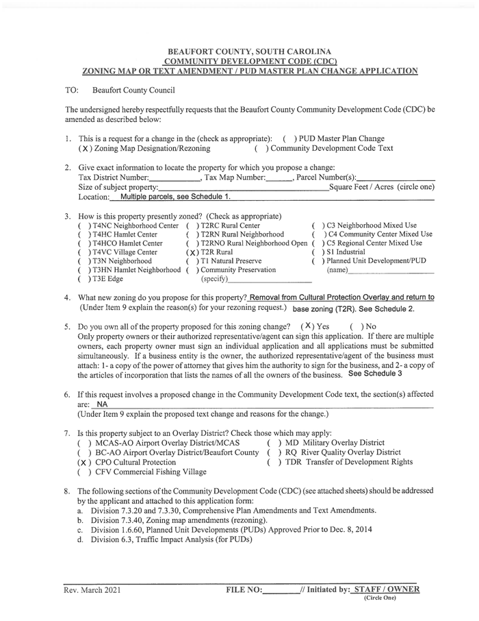 Pine Island Zoning Map amendment application DocumentCloud