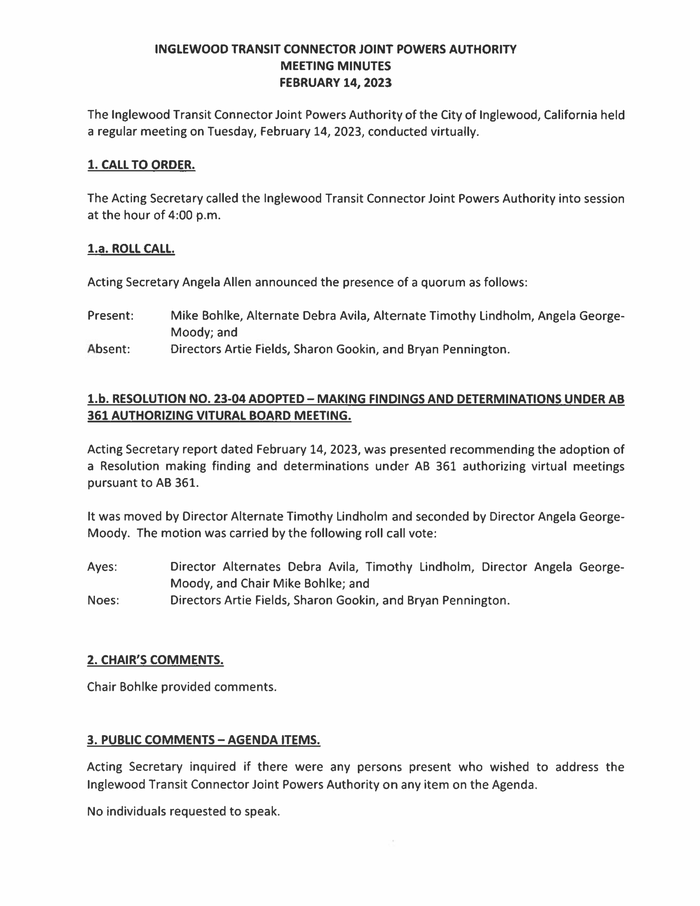 2023 Joint Powers Authority ITC Project DocumentCloud