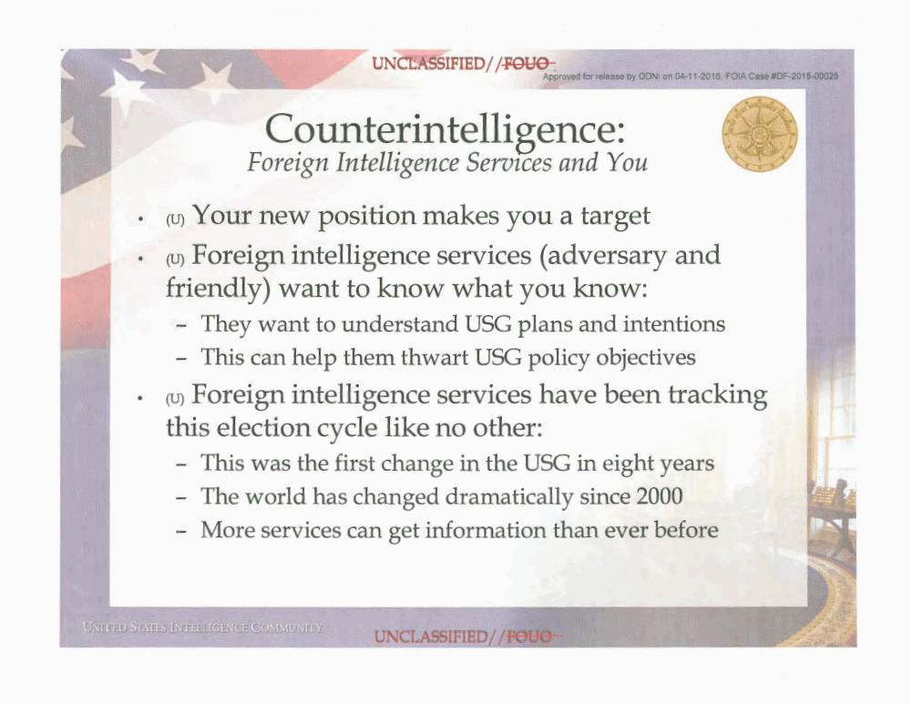 IC Orientation Briefing Page 12 The Intercept