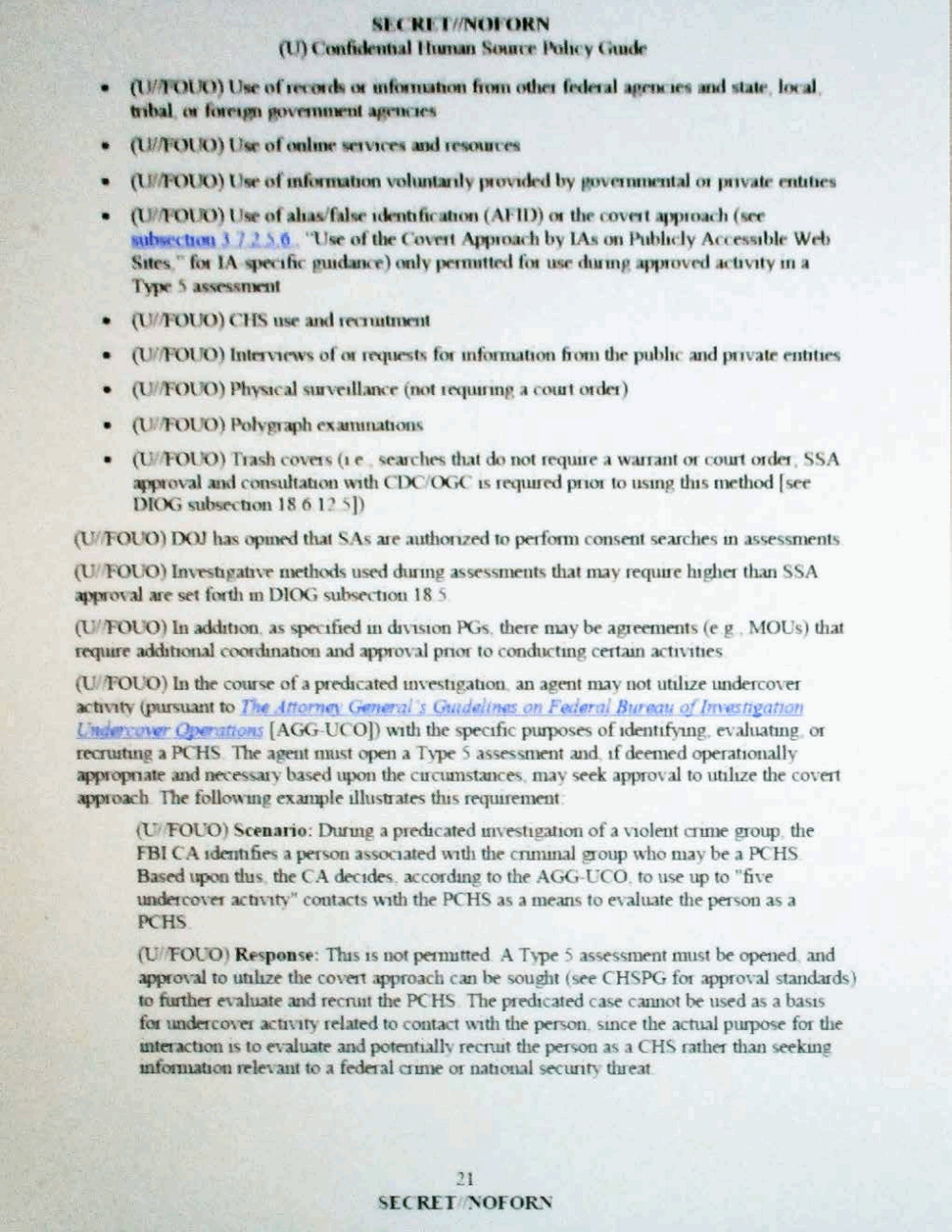 Confidential Human Source Policy Guide The Intercept