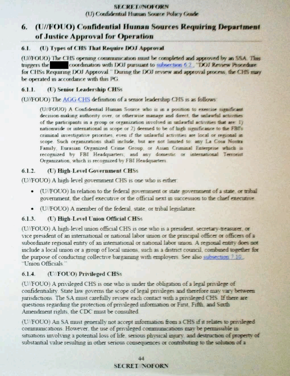 Confidential Human Source Policy Guide The Intercept