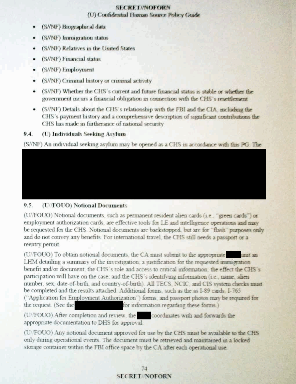 Confidential Human Source Policy Guide The Intercept