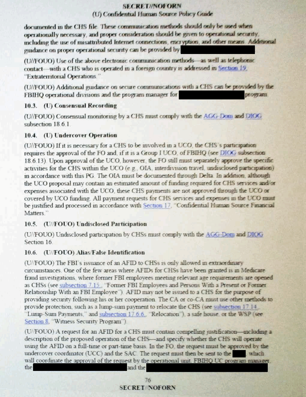 Confidential Human Source Policy Guide The Intercept