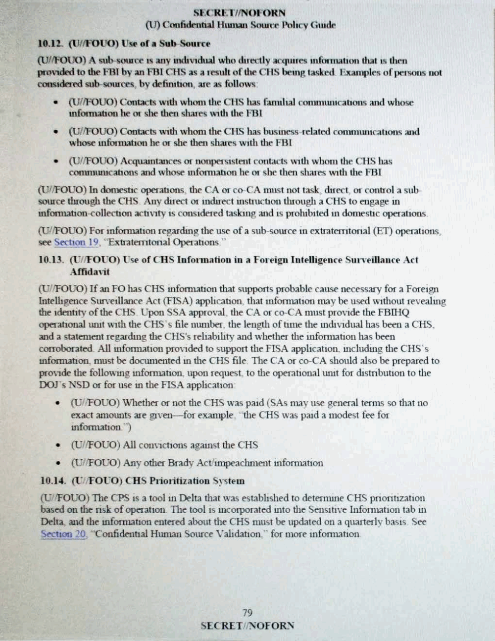 Confidential Human Source Policy Guide The Intercept