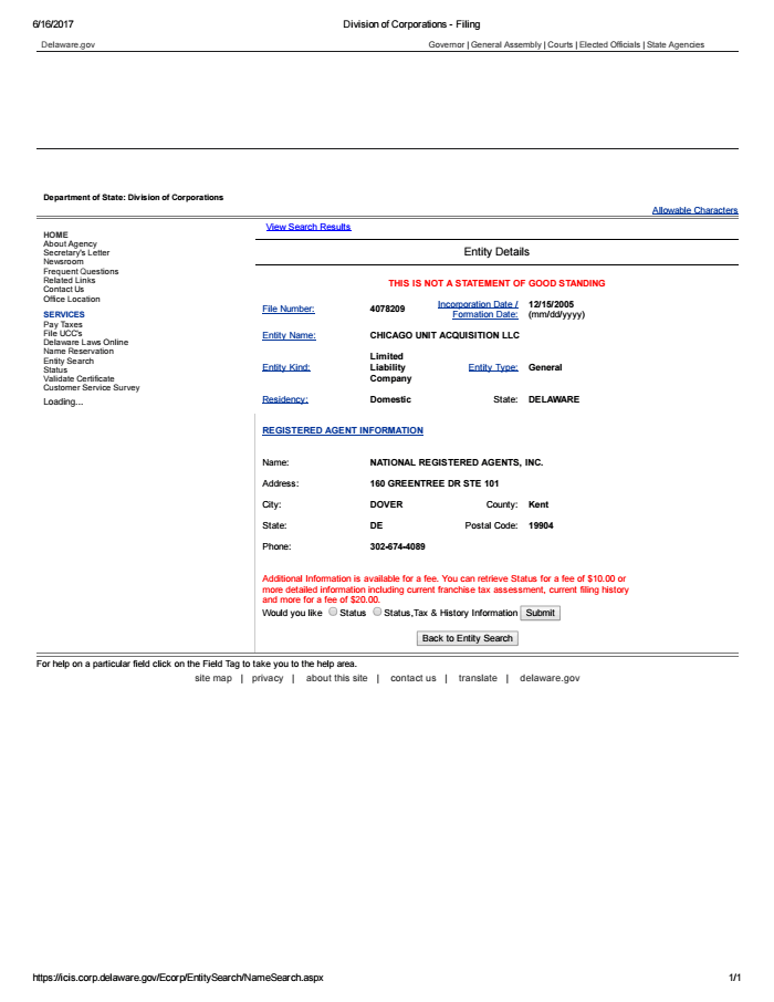 Chicago Unit Acquisition LLC DocumentCloud