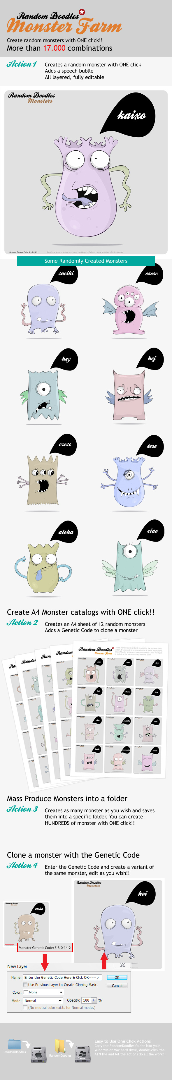 MonsterFarm Random Doodle Generator by erengoksel