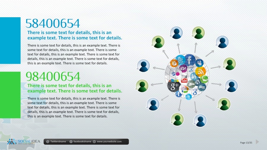Socialidea Social Media PowerPoint Templates by GraphicArtist