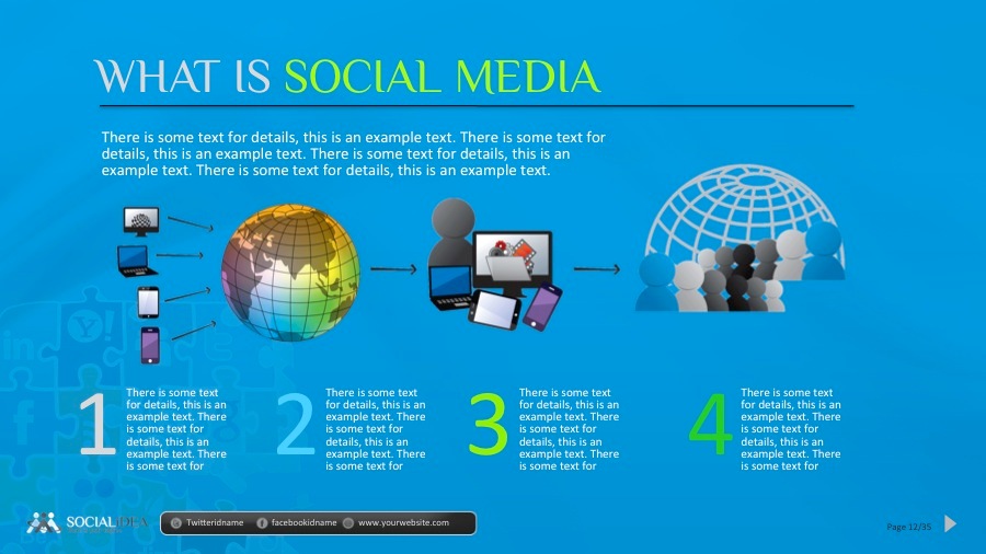 Socialidea Social Media PowerPoint Templates by GraphicArtist