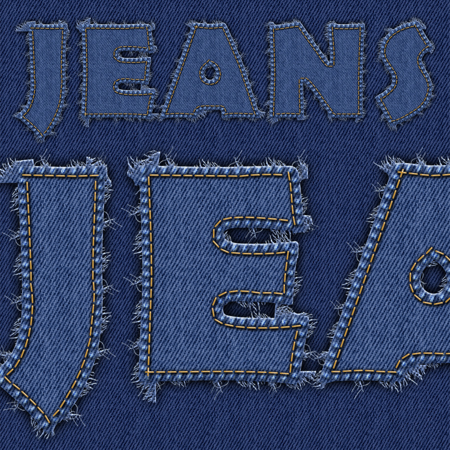 Stitched Jeans and Leather by Logic_Design GraphicRiver