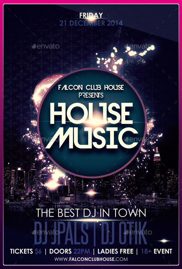 House Music Party Flyer, Print Templates GraphicRiver