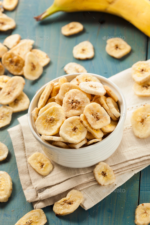 Homemade Dehydrated Banana Chips Stock Photo by bhofack2 PhotoDune