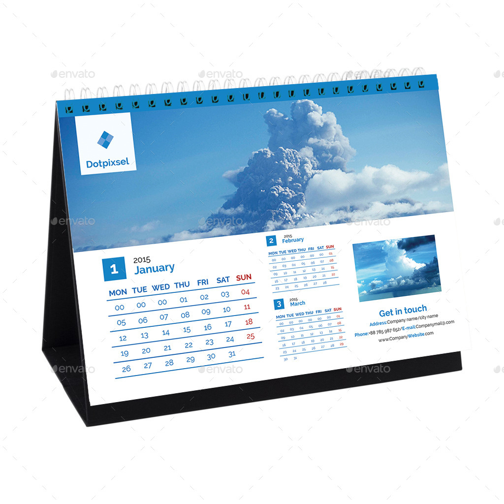 Simple Corporate Desk calendar by zihaddream GraphicRiver