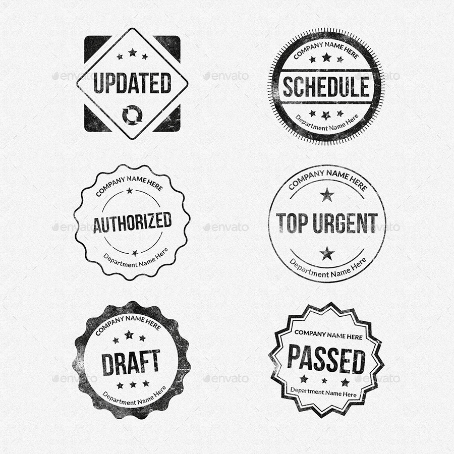 Rubber Stamps Designs Collection, Vectors GraphicRiver