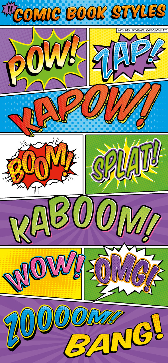 Comic Book Text Styles by JRChild GraphicRiver