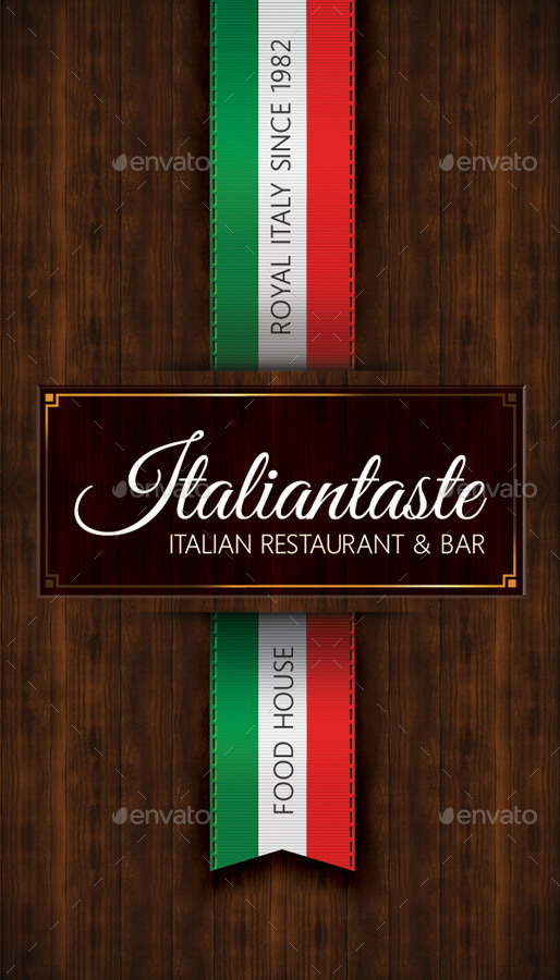 Italian Restaurant Business Card by rapidgraf GraphicRiver