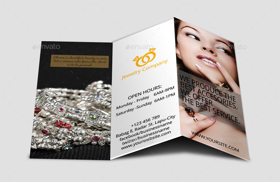 TriFold Jewelry Brochure, Print Templates GraphicRiver