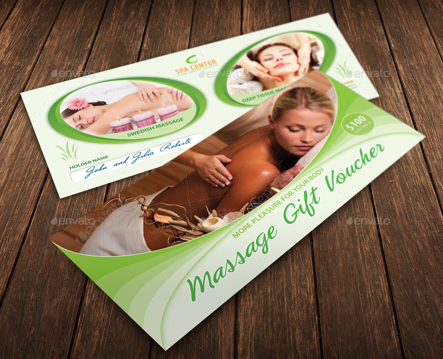 Massage and Spa Center Gift Voucher 24 by 21min GraphicRiver