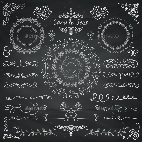 Chalk Doodle Design Elements by helga_helga GraphicRiver
