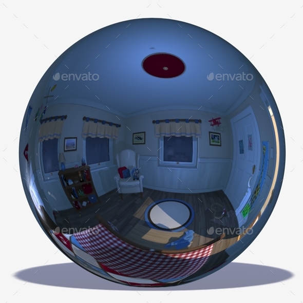 HDRI Nighttime Bedroom by Lucky_Fingers 3DOcean