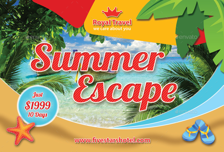 Travel Summer Vacation Post Card 35 by 21min GraphicRiver