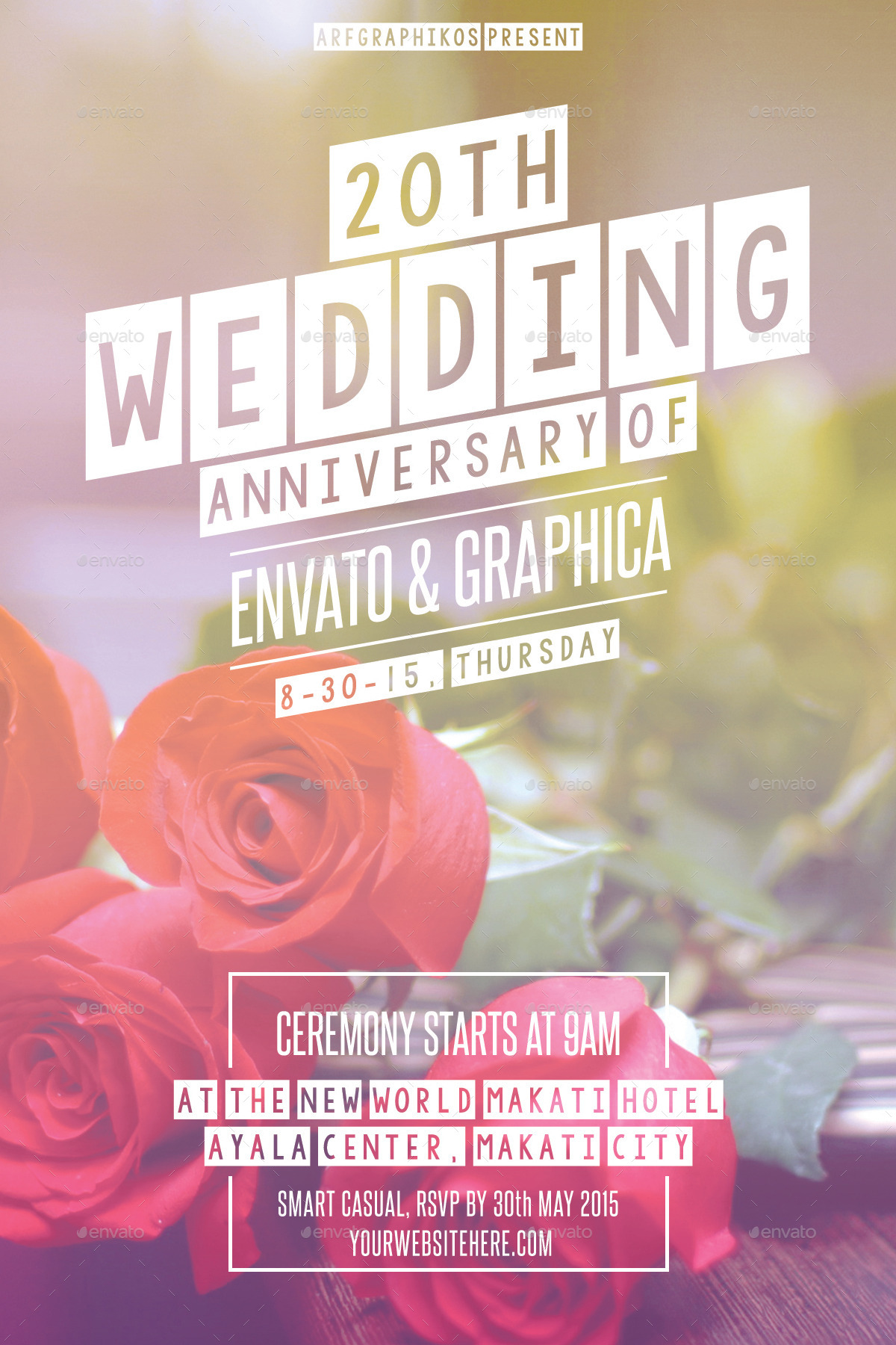 Wedding Anniversary Flyer, Print Templates GraphicRiver