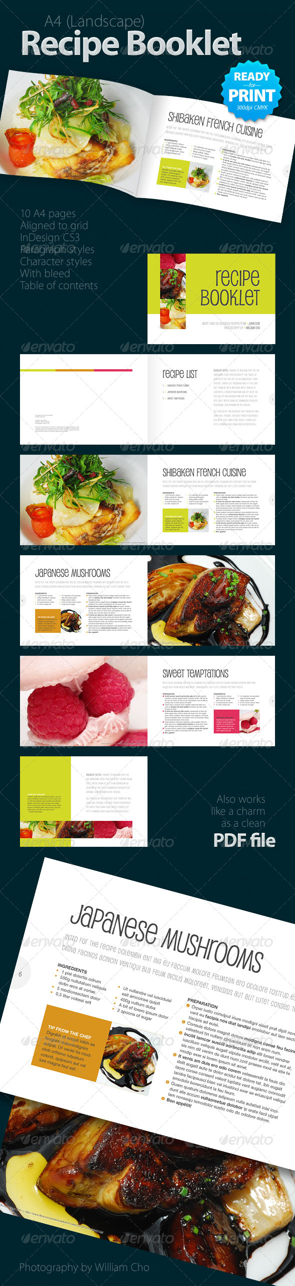 Recipe Booklet (10 pages) by GeertDD GraphicRiver
