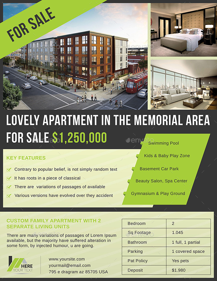 Apartment Sell Flyer, Print Templates GraphicRiver